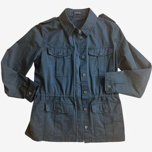 Buffalo Womens  S Black Utility Jacket Military 100% Cotton,